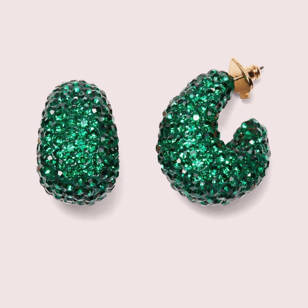 Kate Spade Clay Pavé Huggie Earrings